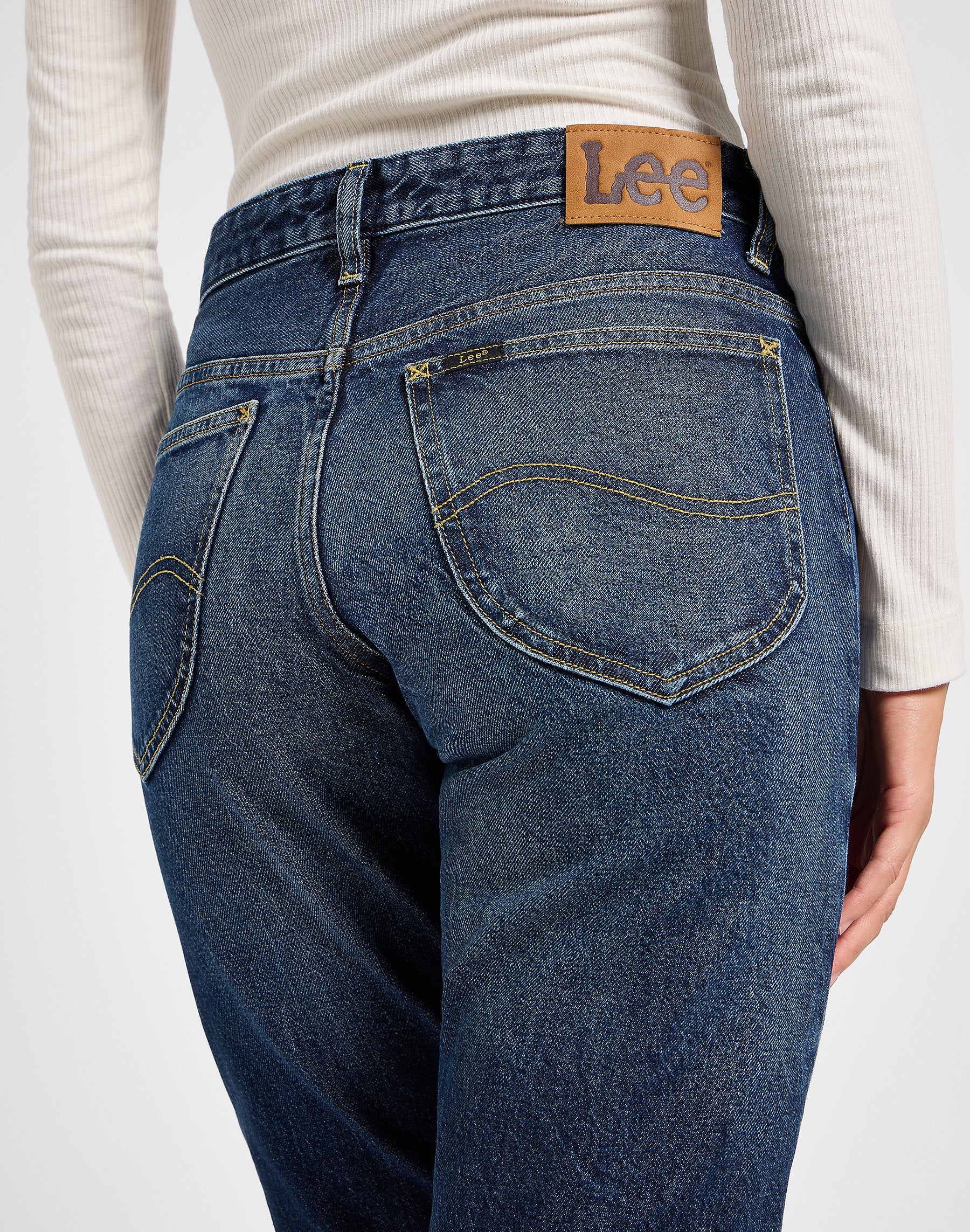 Damskie Spodnie Jeansowe Lee Rider Jeans Hyper Dark 112355235