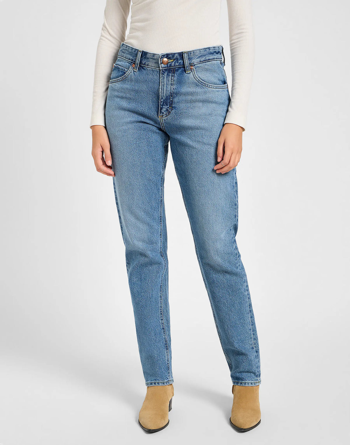Damskie Spodnie Lee Rider Jeans Modern Mid 112341337