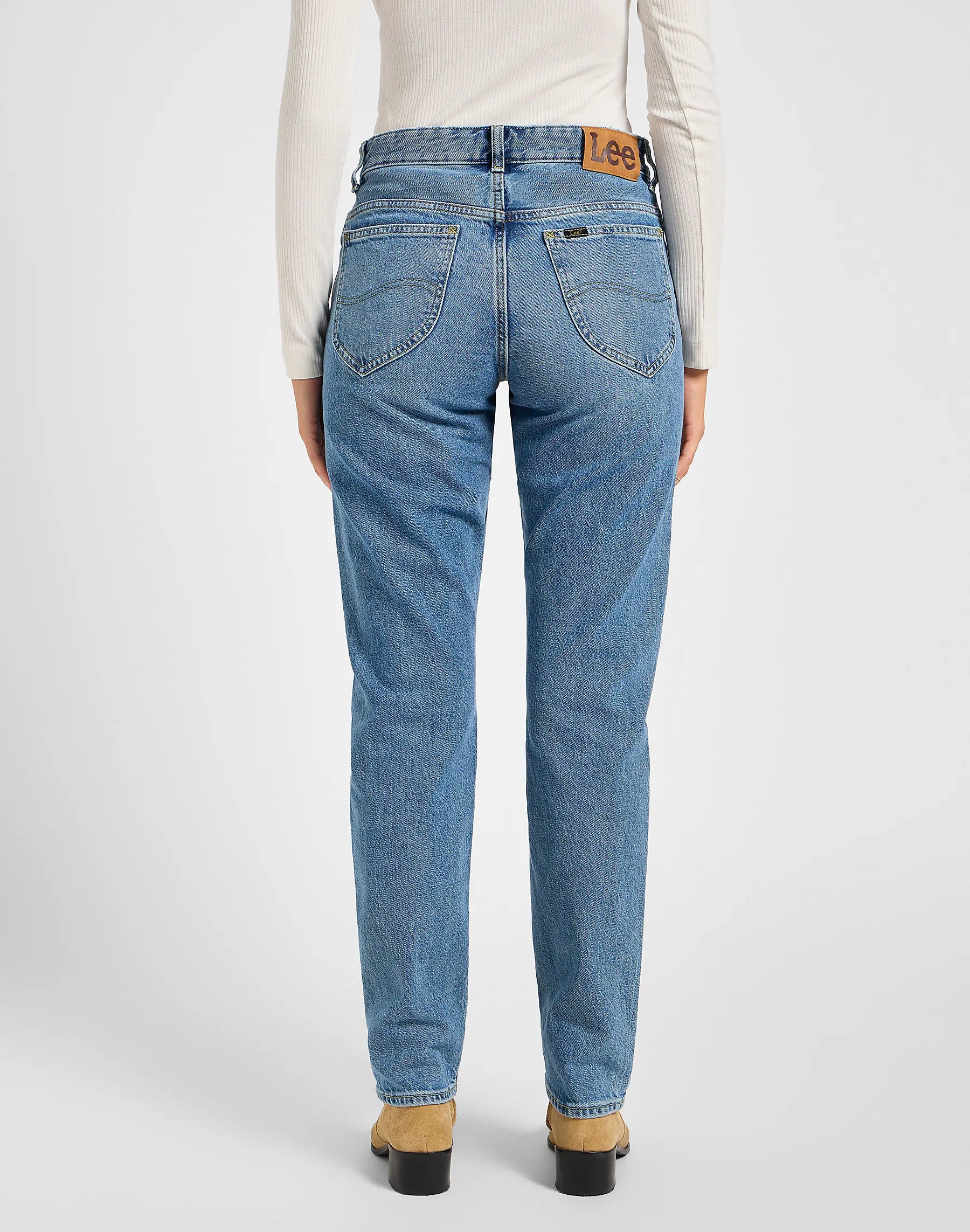 Damskie Spodnie Lee Rider Jeans Modern Mid 112341337