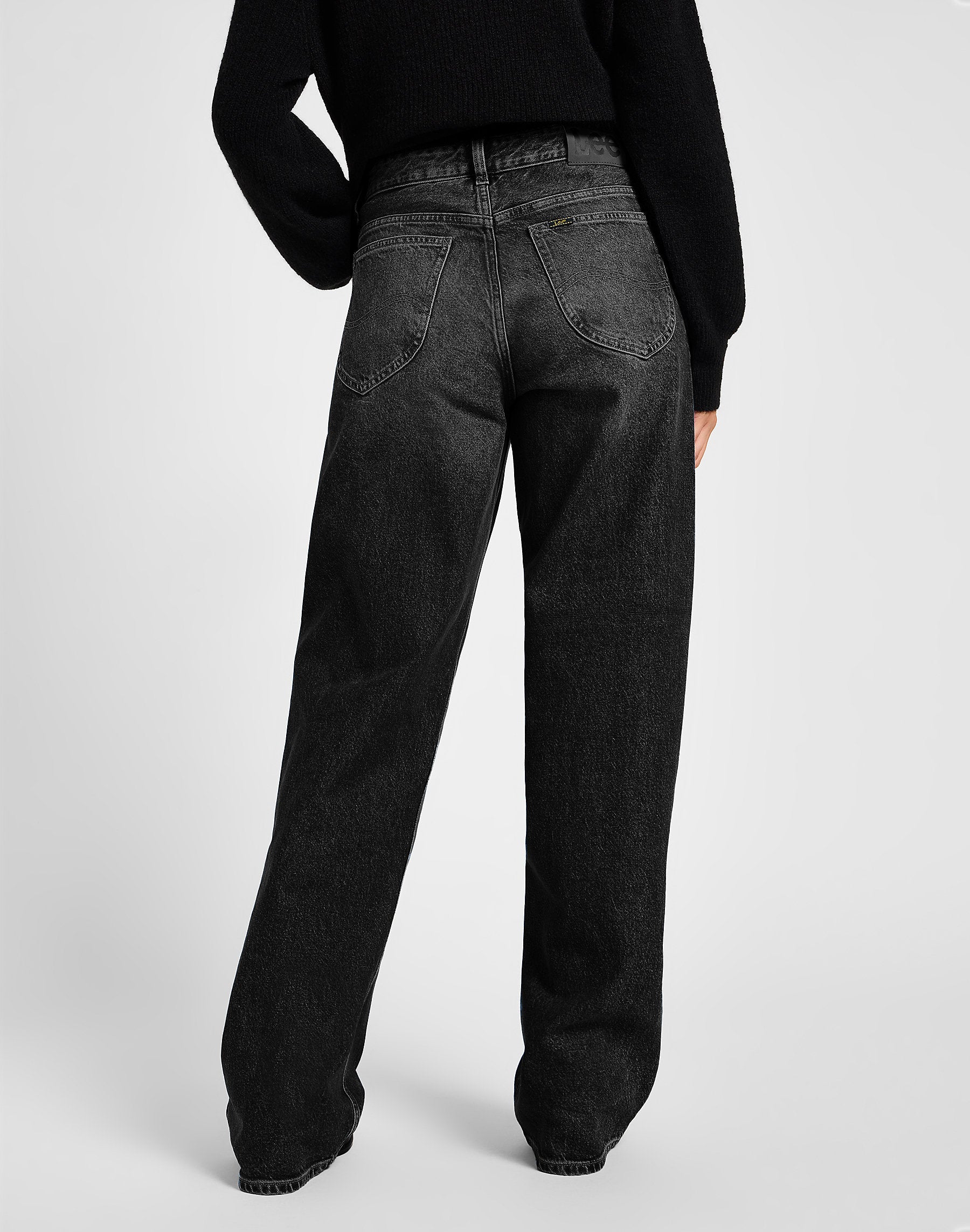 Damskie Spodnie Lee Rider Loose Charred Black 112355210