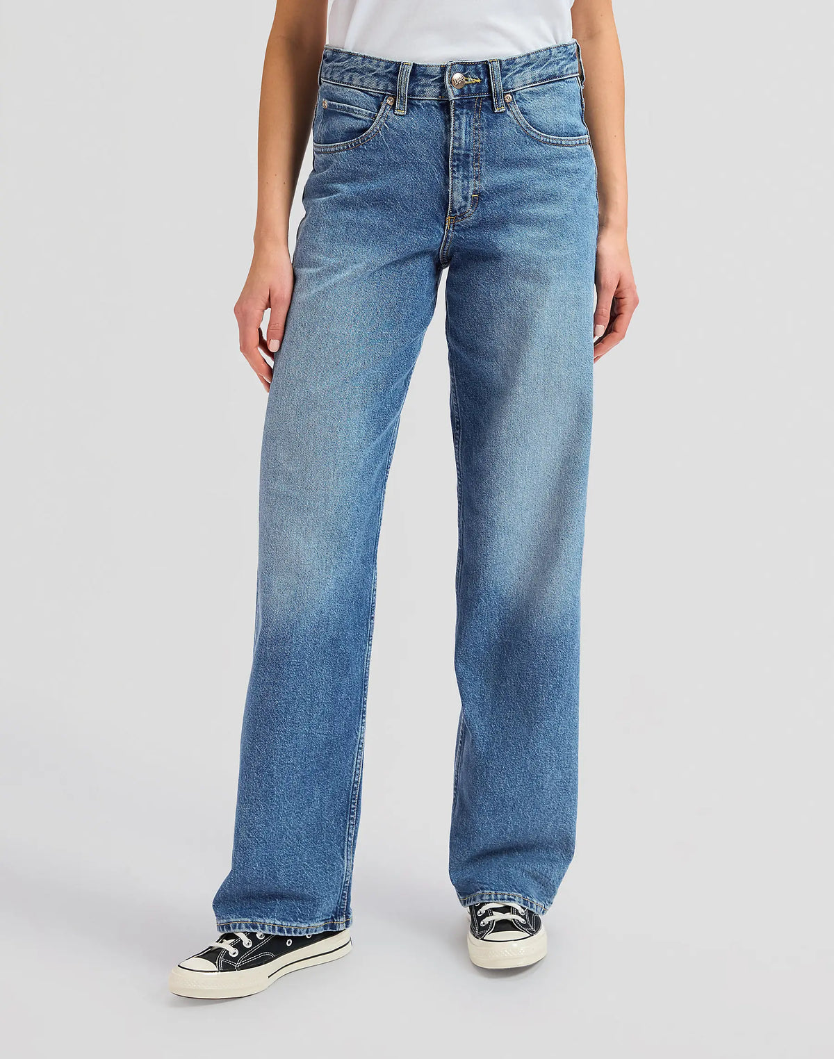 Damskie Spodnie Lee Rider Loose Modern Mid 112355132