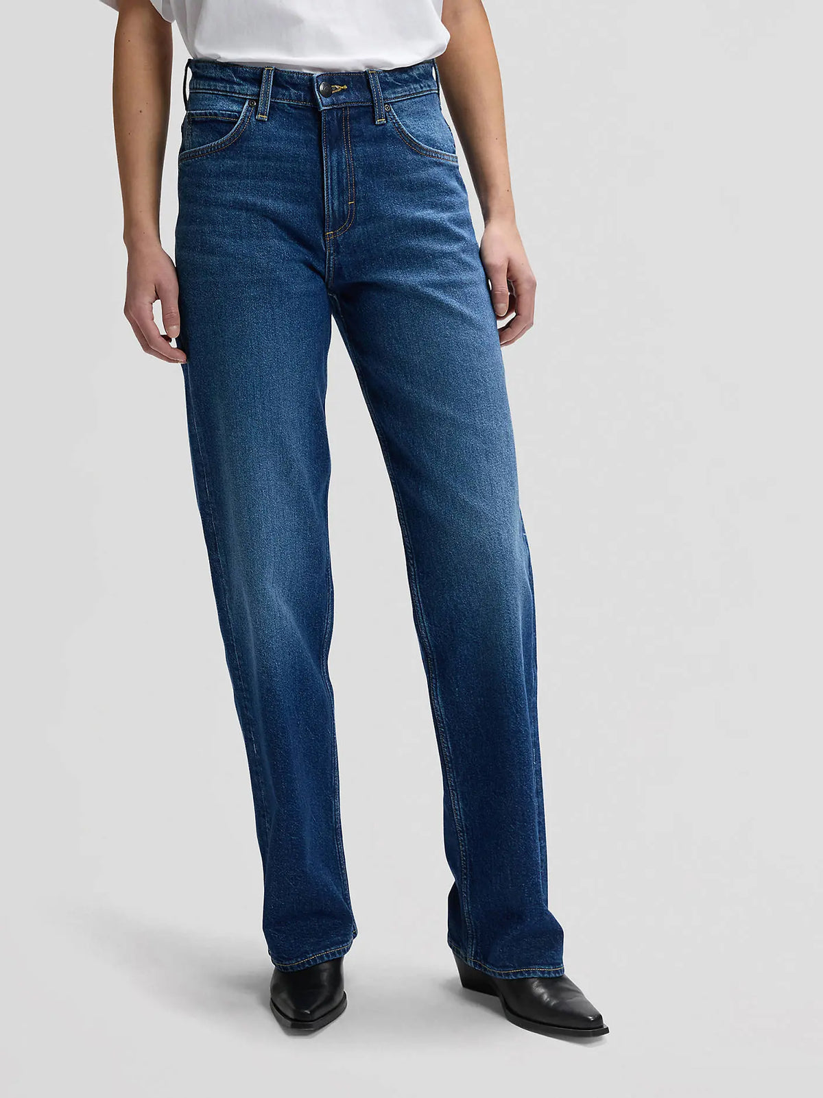 Damskie Spodnie Lee Rider Loose Navy Cast 112378933