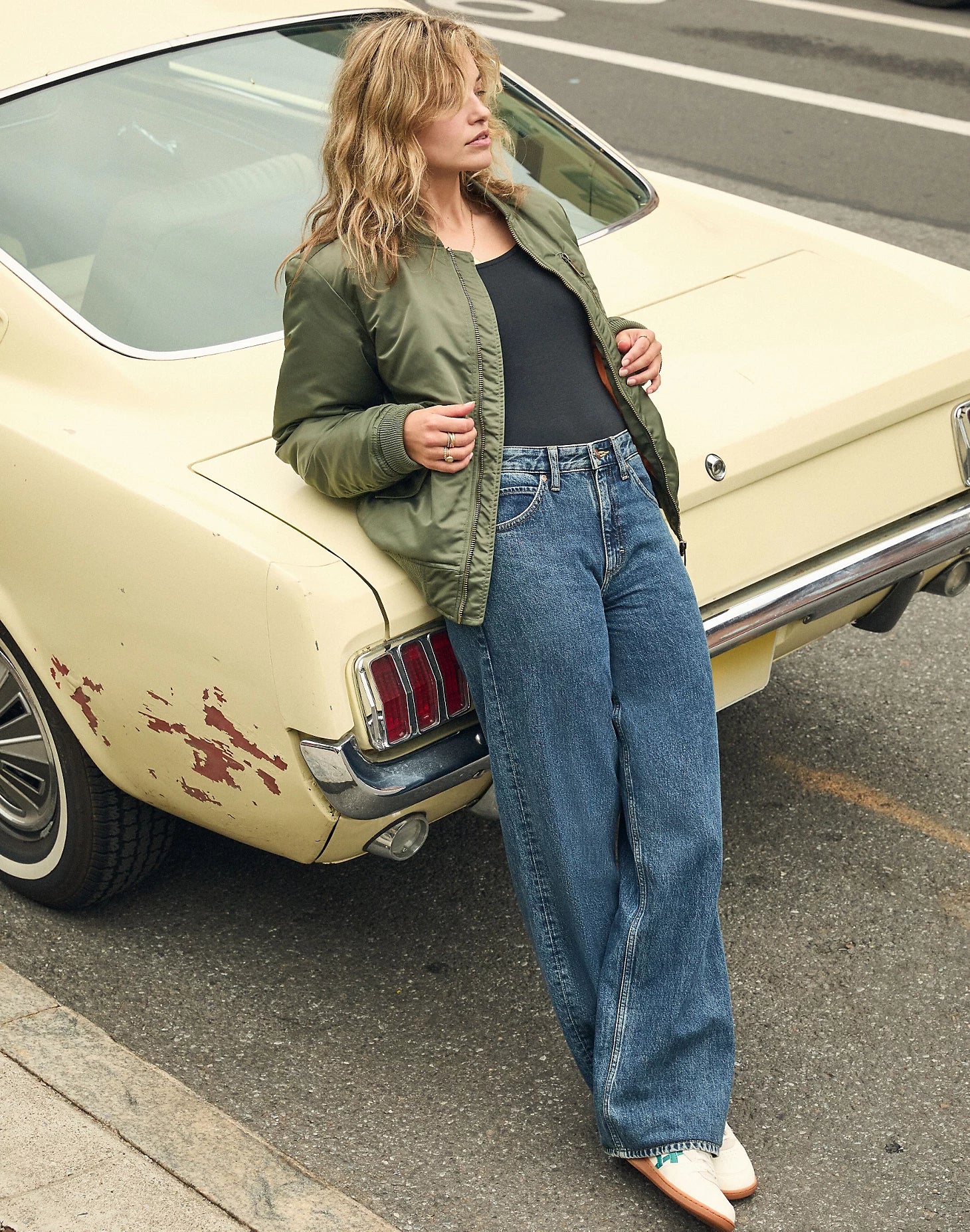 Damskie Spodnie Lee Rider Loose Sharp Point 112370843