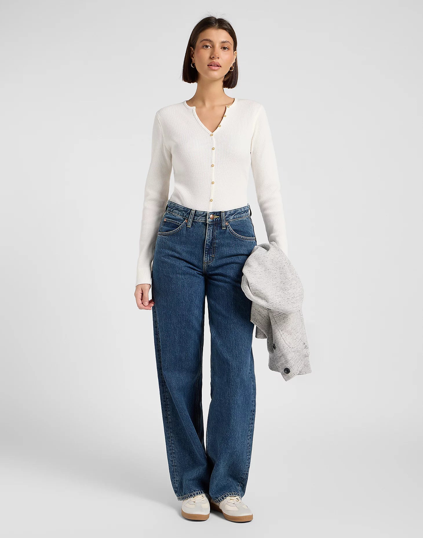 Damskie Spodnie Lee Rider Loose Sharp Point 112370843