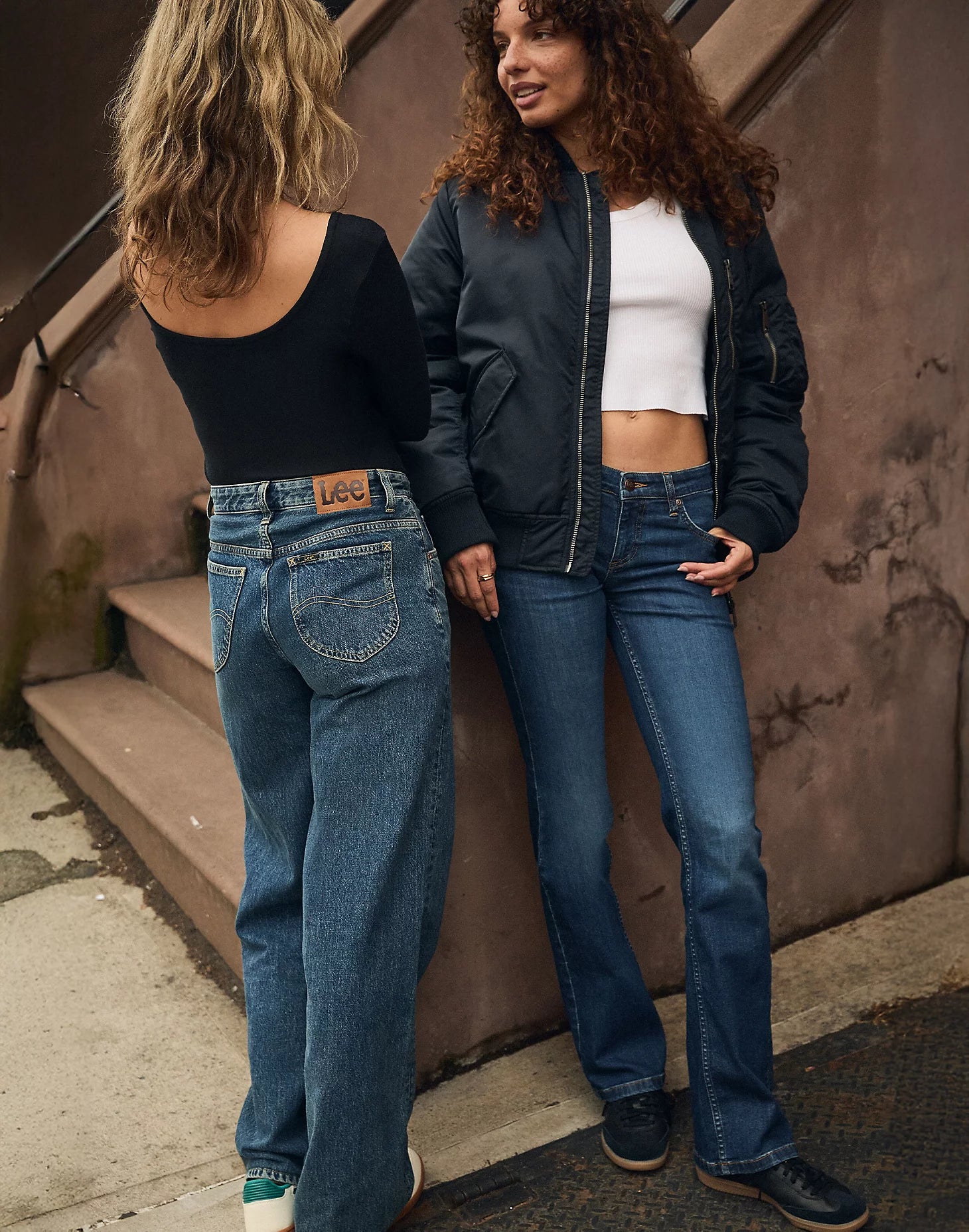 Damskie Spodnie Lee Rider Loose Sharp Point 112370843