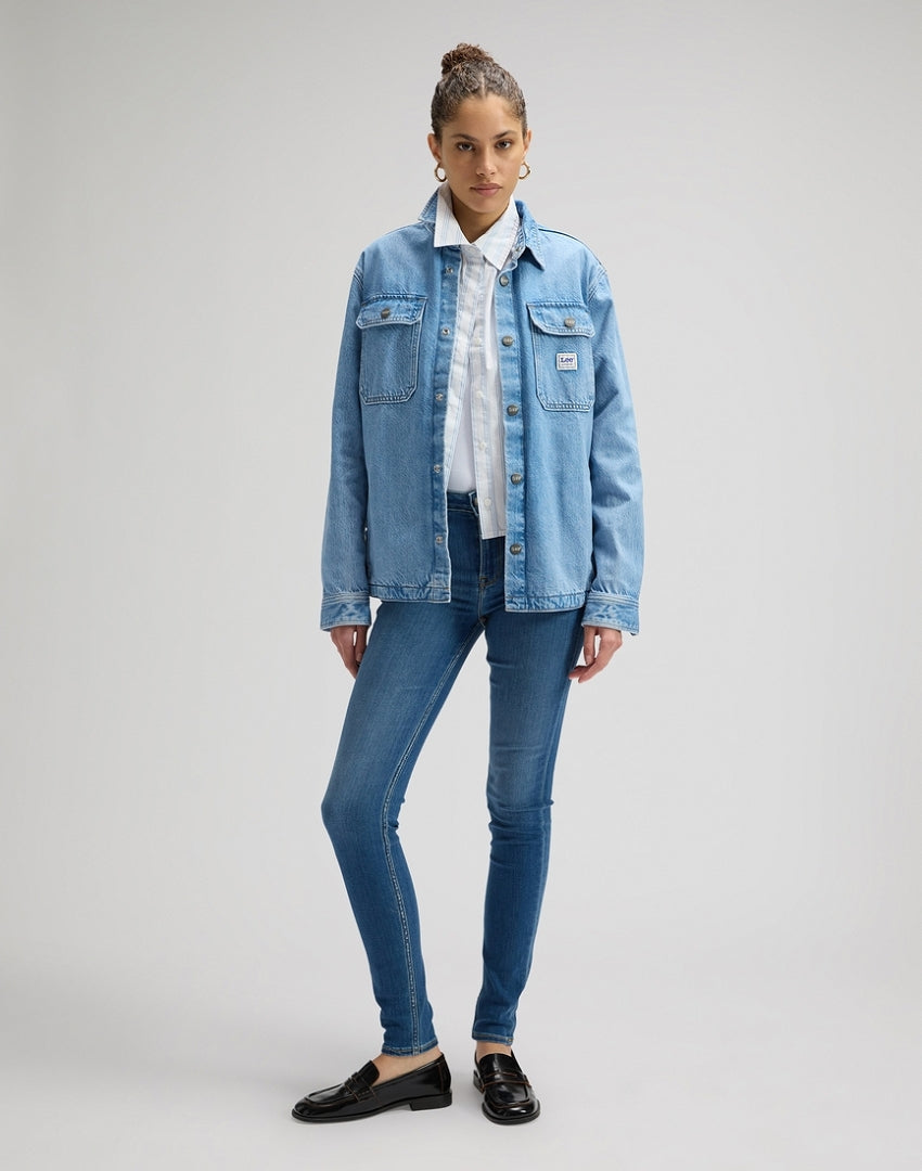 DAMSKIE SPODNIE LEE SCARLETT HIGH BUDDY BLUE 112376763