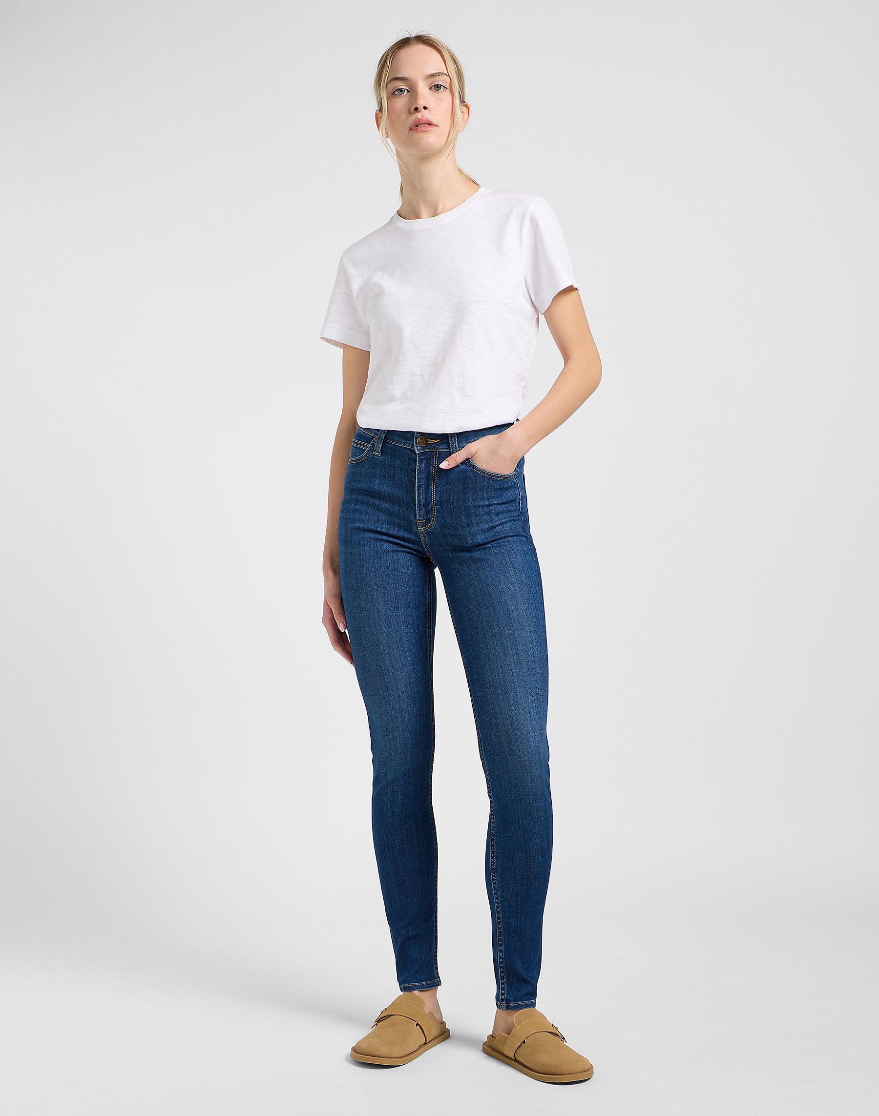 Damskie Spodnie Lee Scarlett High Ivy Wash 112363819