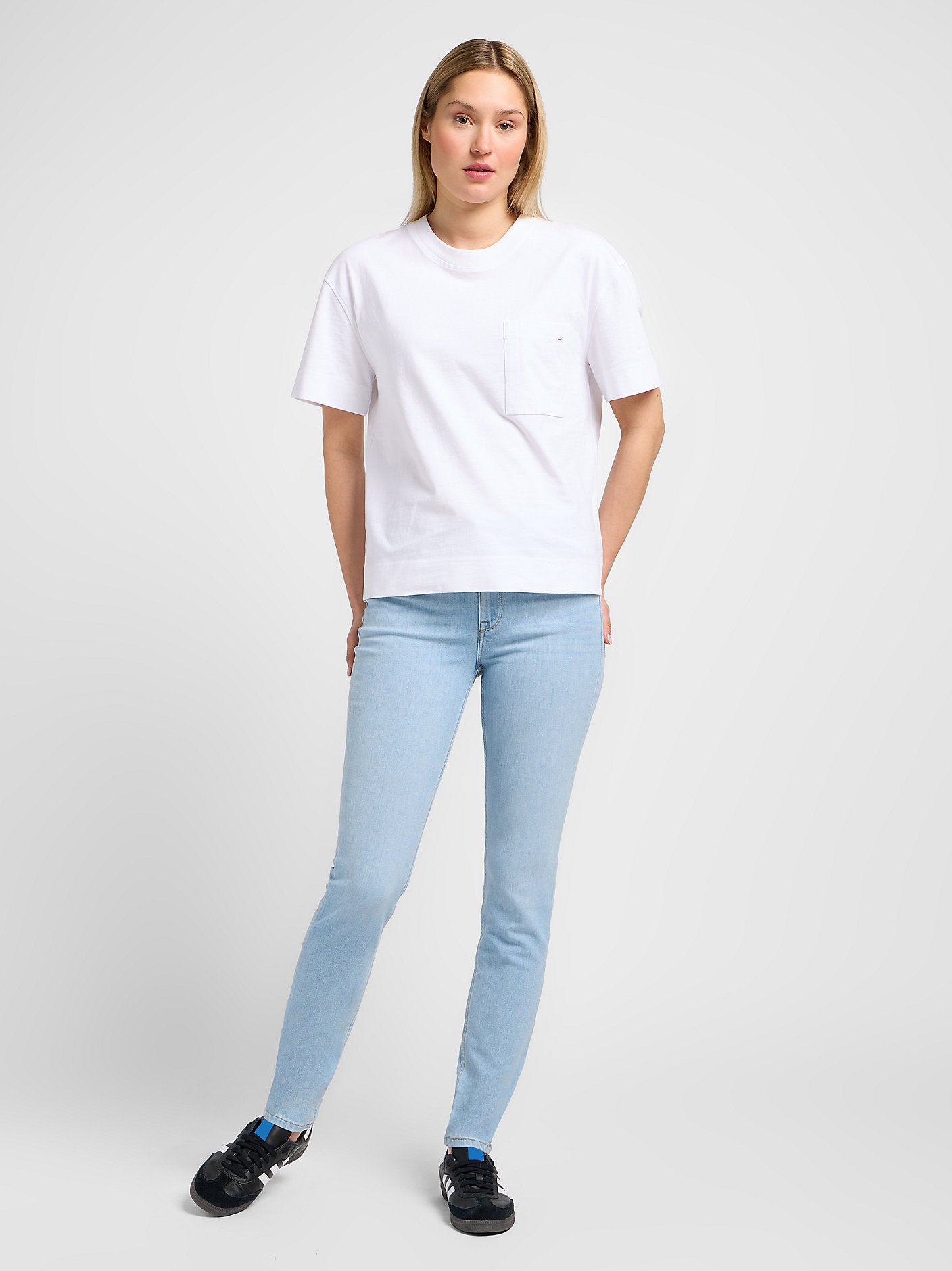 DAMSKIE SPODNIE LEE SCARLETT HIGH STARK BLEACH 112353193