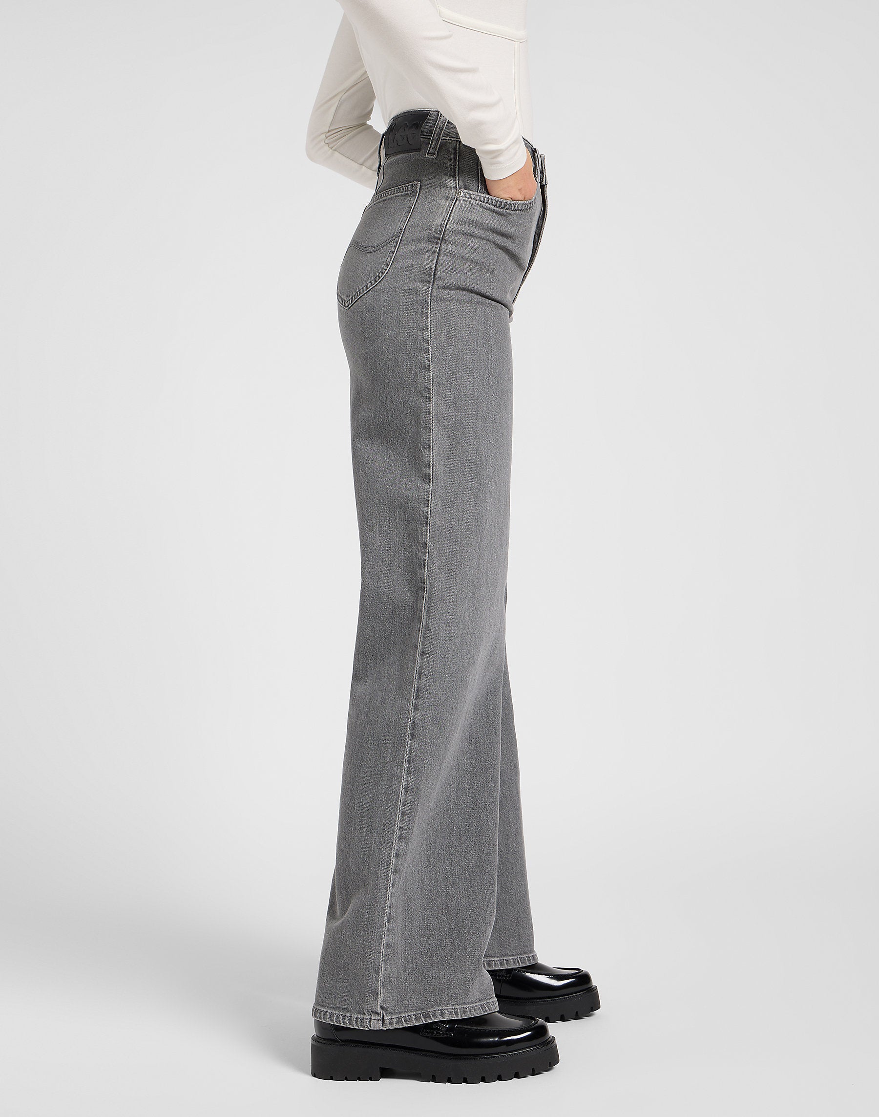 Damskie Spodnie Lee Stella Grey Fog 112370892