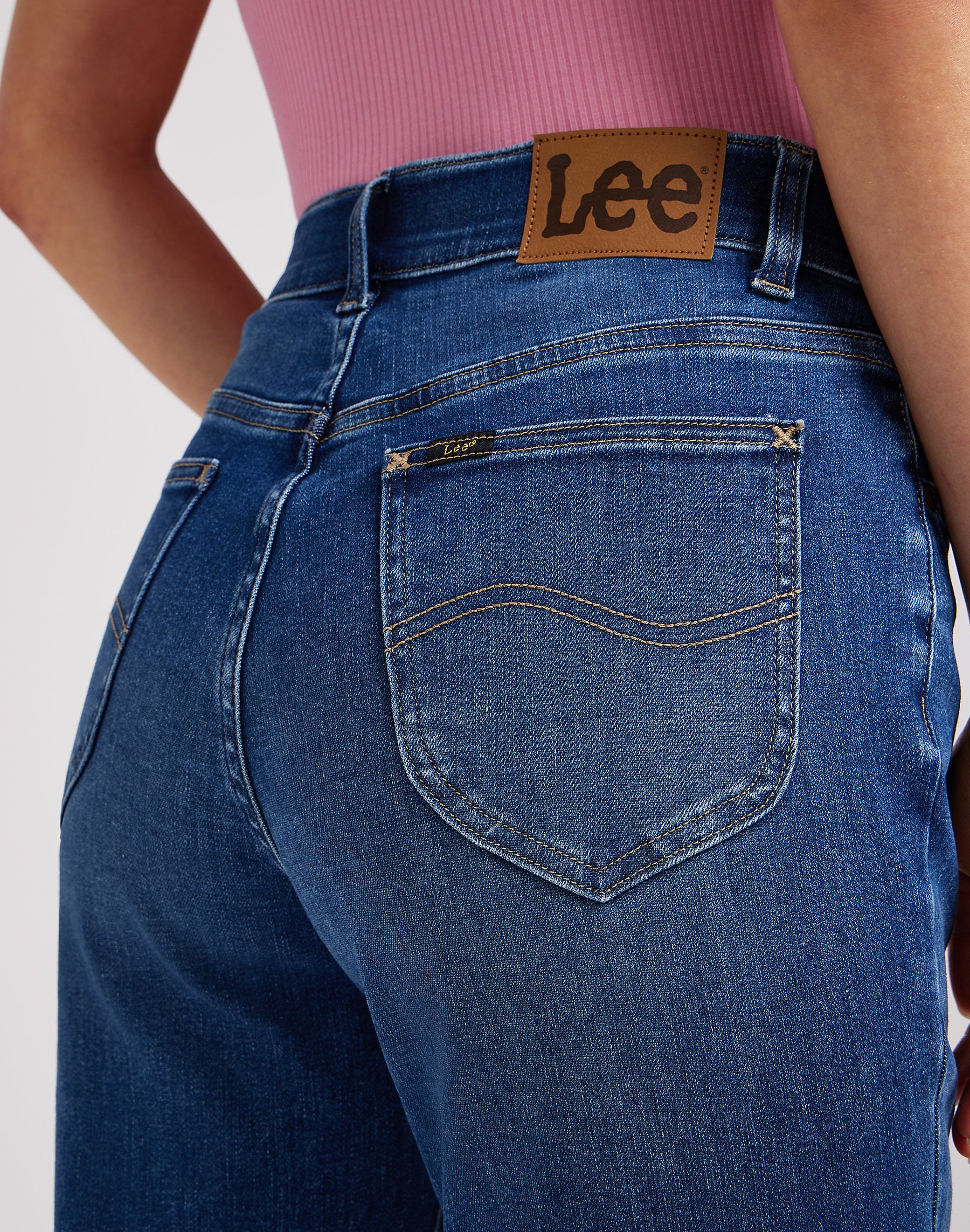 DAMSKIE SPODNIE LEE ULC STRAIGHT COBALT SHEEN 112350786