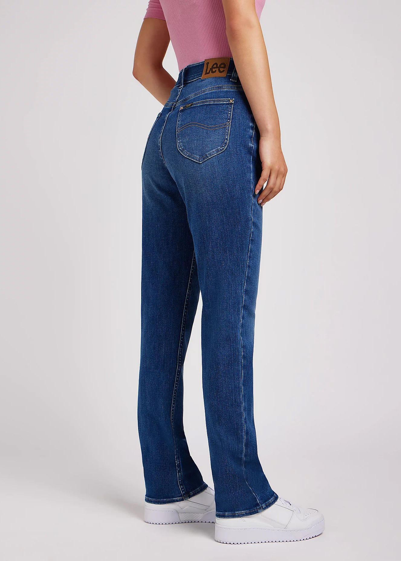 DAMSKIE SPODNIE LEE ULC STRAIGHT COBALT SHEEN 112350786