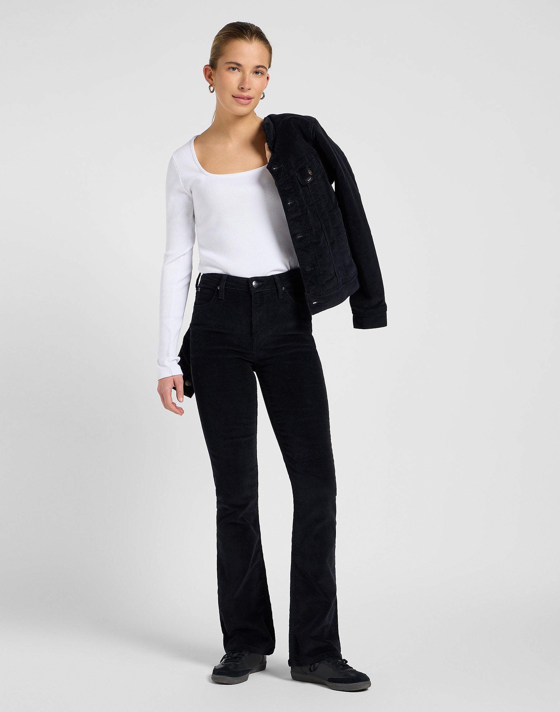Damskie Spodnie Materiałowe Lee Breese Boot Black 112370934