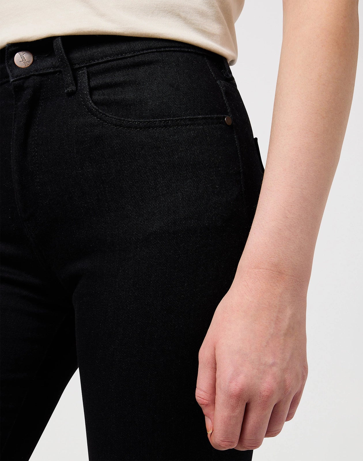 DAMSKIE SPODNIE  SLIM RETRO BLACK 112352334