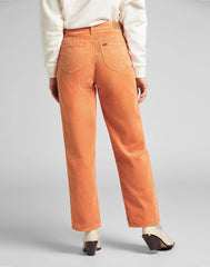 DAMSKIE SPODNIE SZTRUKSOWE LEE WIDE LEG LONG SANDY PEACH L31ZQU42 112139900