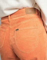 DAMSKIE SPODNIE SZTRUKSOWE LEE WIDE LEG LONG SANDY PEACH L31ZQU42 112139900