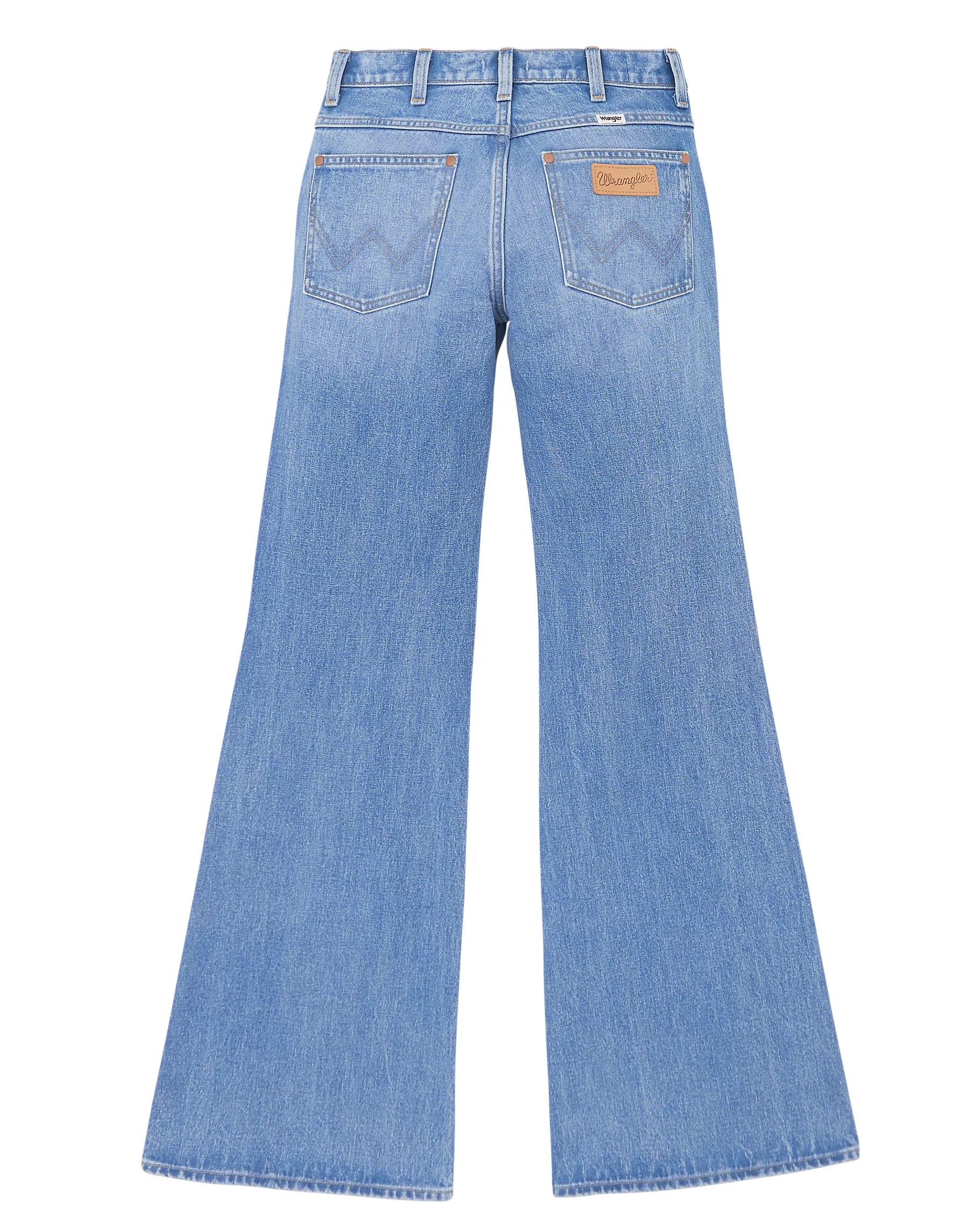 DAMSKIE SPODNIE WRANGLER 70S FLARE SOFT OCEAN 112371178