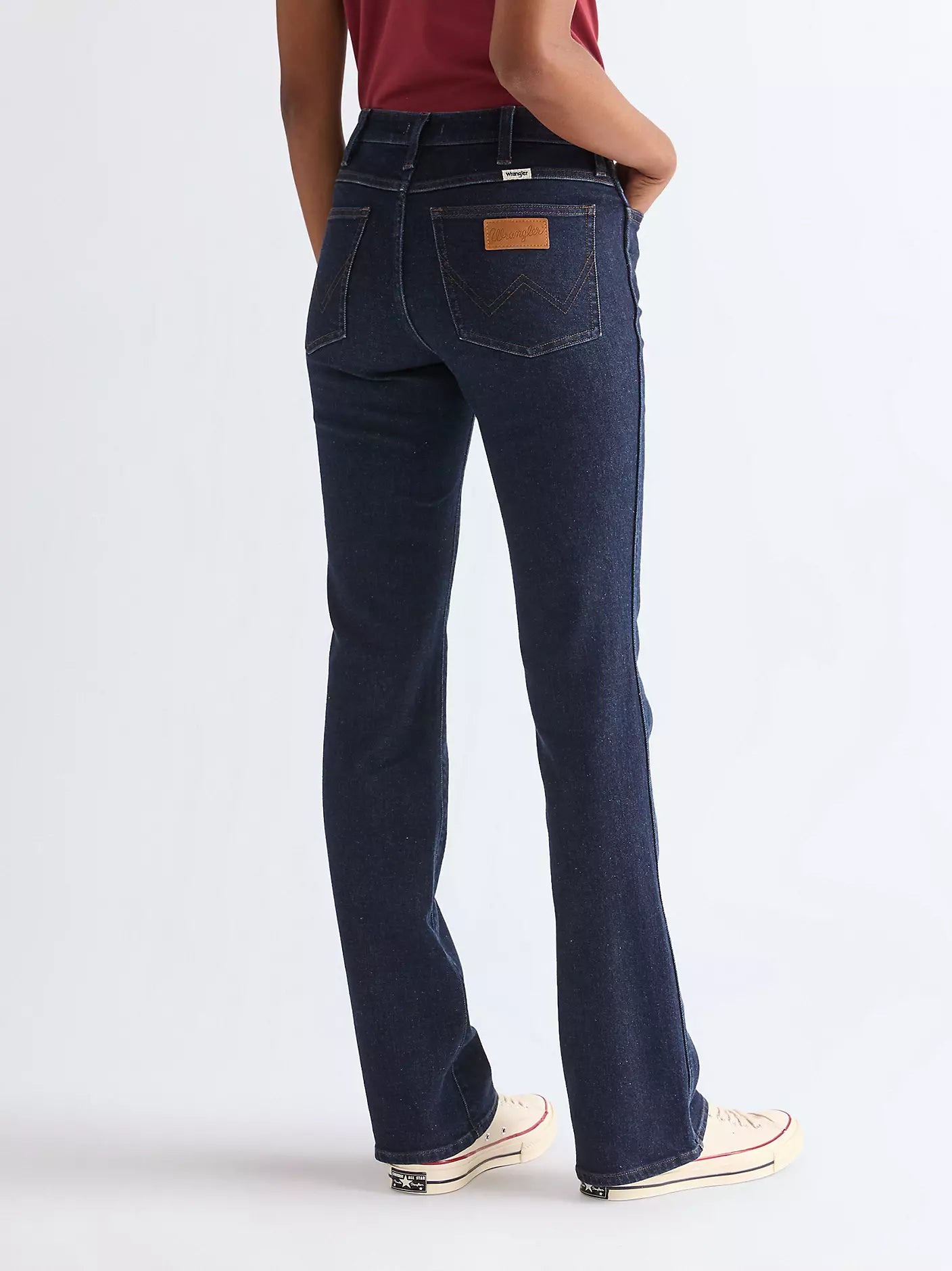 DAMSKIE SPODNIE WRANGLER BOOTCUT DARK RINSE 112378234