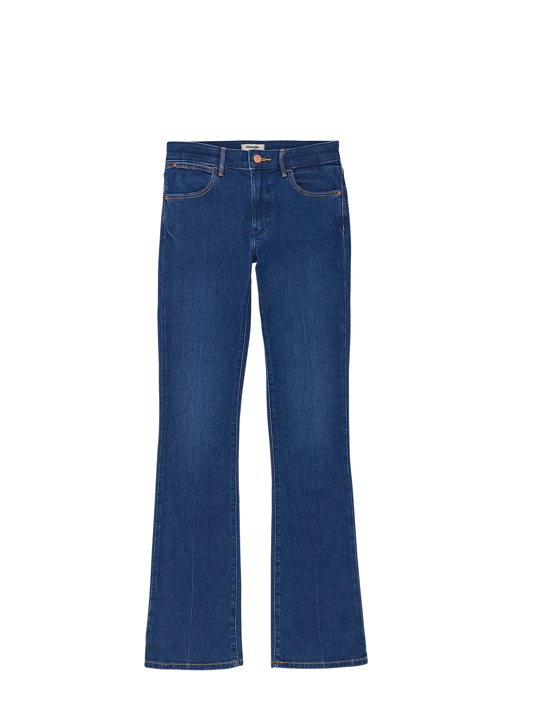DAMSKIE SPODNIE WRANGLER BOOTCUT HEAVENLY BLUE 112364508