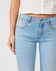 Damskie Spodnie Wrangler Bootcut Pale & Worn 112364509