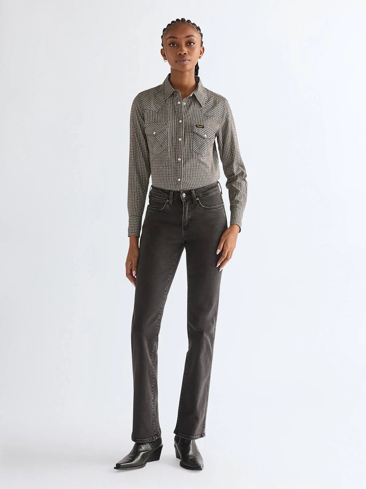 DAMSKIE SPODNIE WRANGLER BOOTCUT SULTRY BLACKOUT 112378530