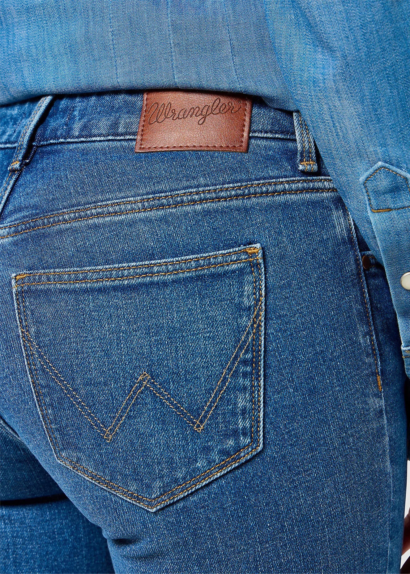 DAMSKIE SPODNIE WRANGLER BOOTCUT VINTAGE BLUE 112356394