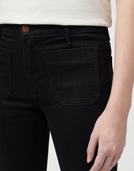 DAMSKIE SPODNIE WRANGLER FLARE BLACK 112375181