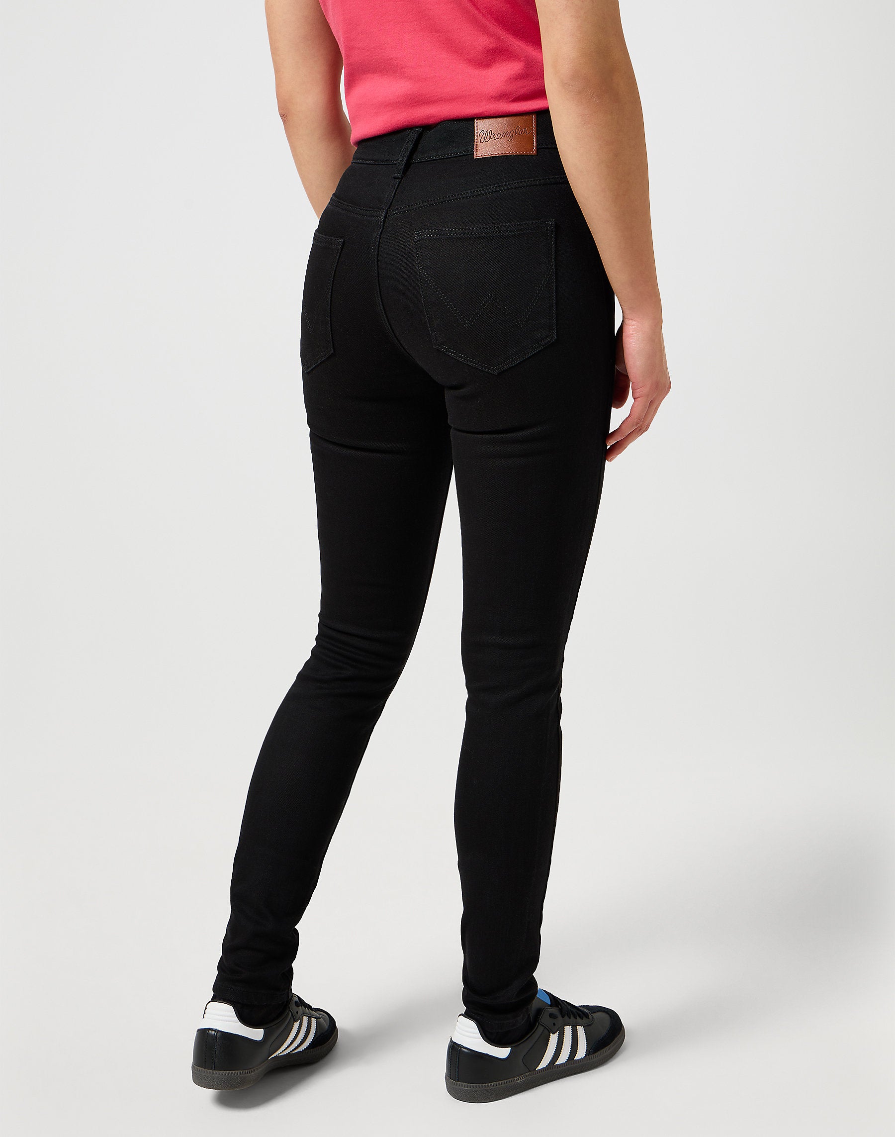 DAMSKIE SPODNIE WRANGLER HIGH SKINNY NOIR 112355388
