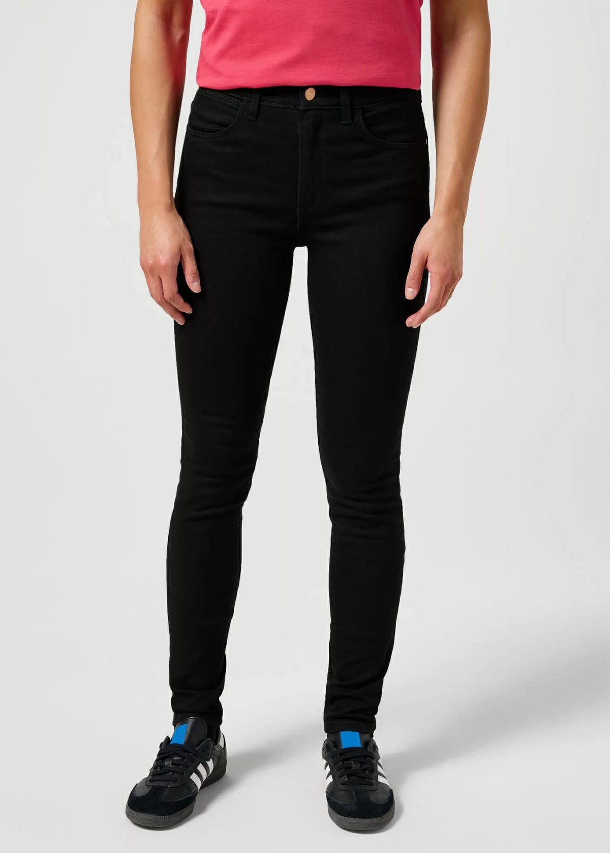 DAMSKIE SPODNIE WRANGLER HIGH SKINNY NOIR 112355388