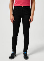 DAMSKIE SPODNIE WRANGLER HIGH SKINNY NOIR 112355388