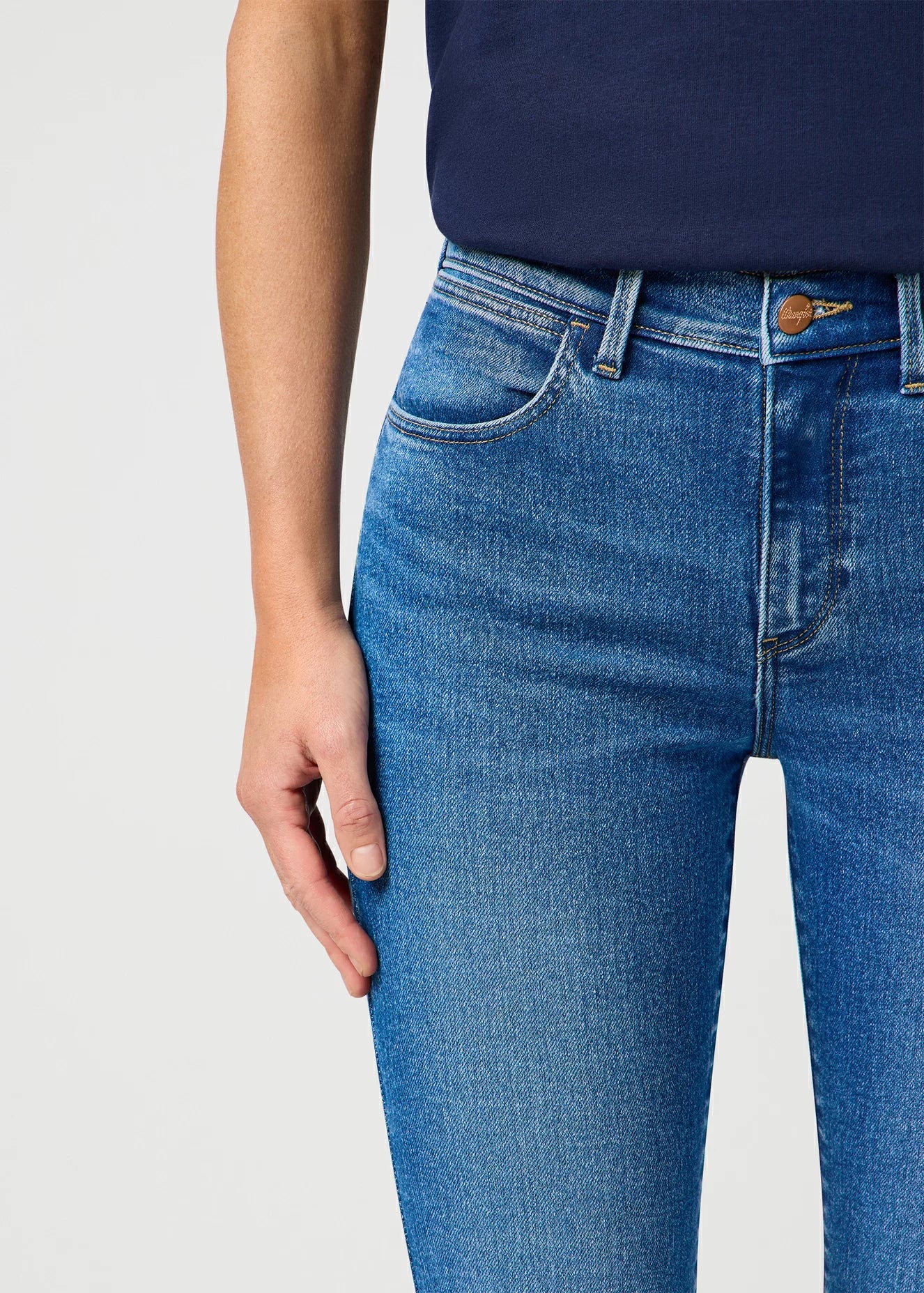 DAMSKIE SPODNIE WRANGLER HIGH SKINNY URBAN HAZE 112362302