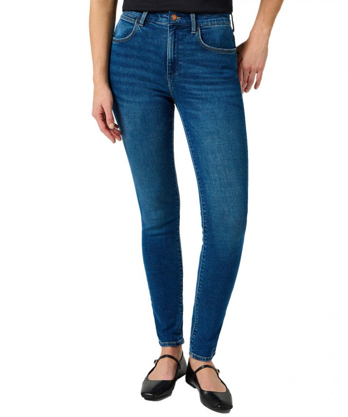 Damskie Spodnie Wrangler High Skinny Vintage Worn 112355297