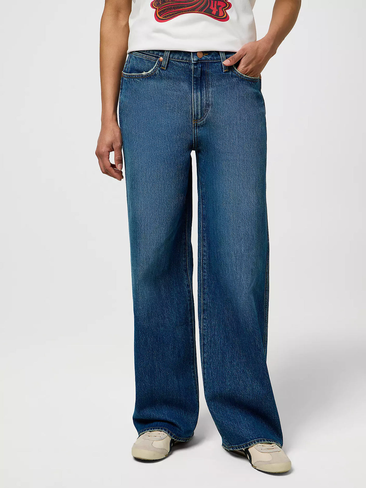 Damskie Spodnie Wrangler Loose Straight Yosemite 112371184