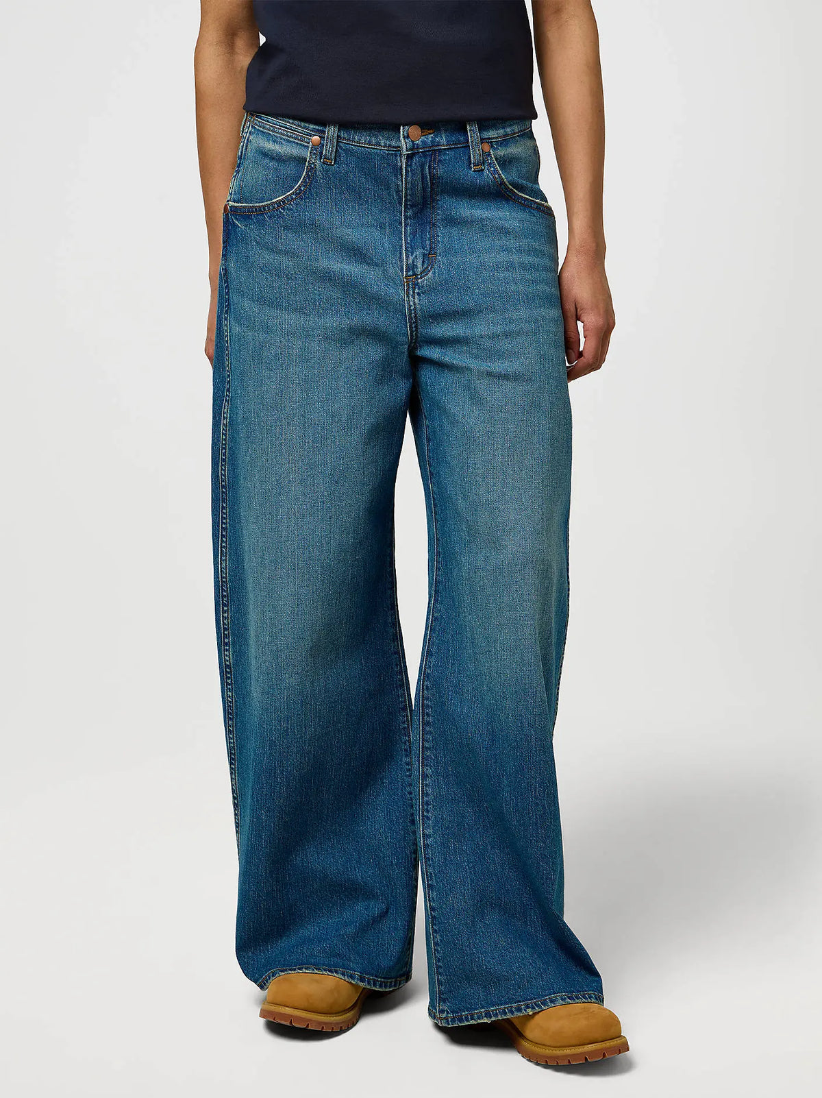 Damskie Spodnie Jeansowe Wrangler Low Rise Big Baggy Ace 112371148