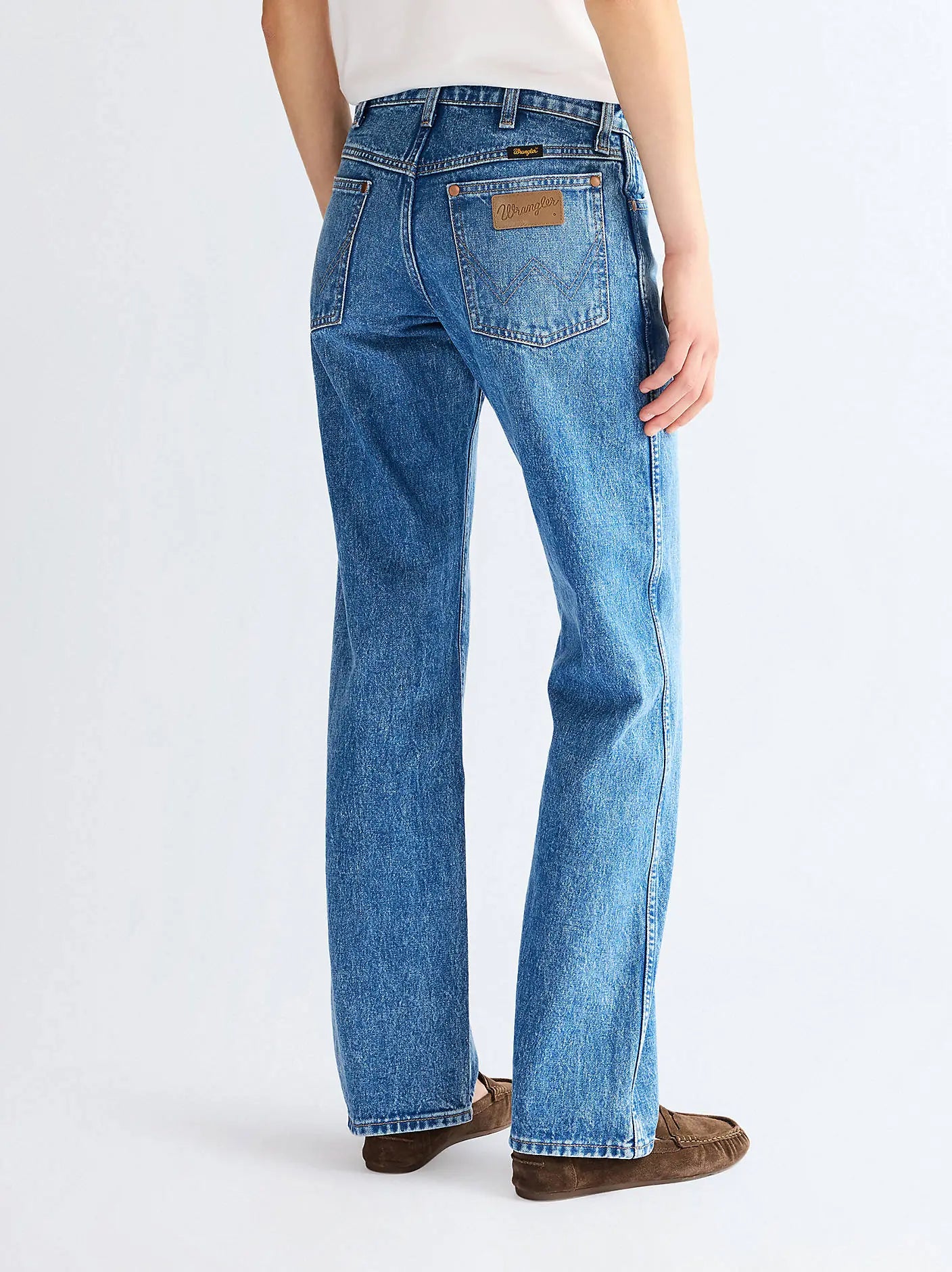 Damskie Spodnie Jeansowe Wrangler Low Rise Cowboy Jean Lasso Lagoo 112371112