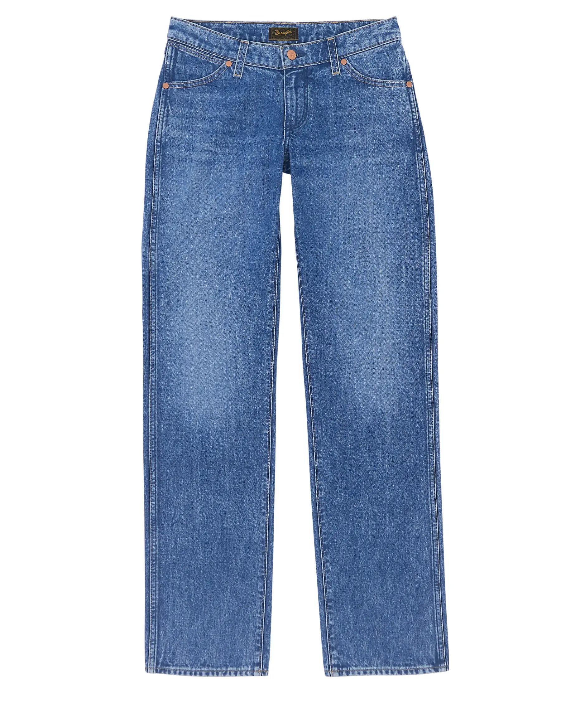 Damskie Spodnie Jeansowe Wrangler Low Rise Cowboy Jean Lasso Lagoo 112371112