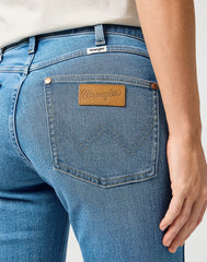 Damskie Spodnie Jeansowe Wrangler Piper Velvet Sky 112364511