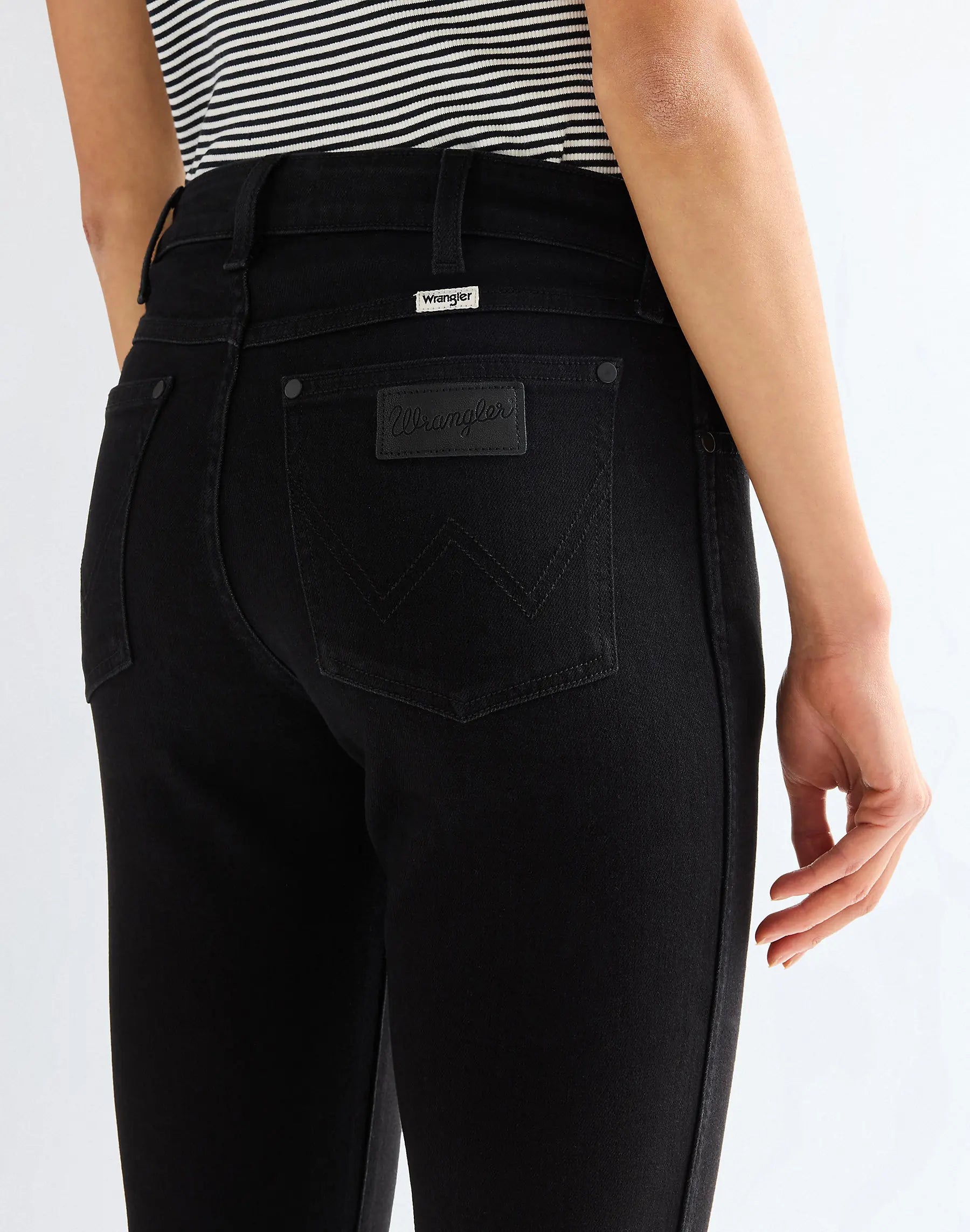 Damskie Spodnie Jeansowe Wrangler Sienna Retro Black 112378447