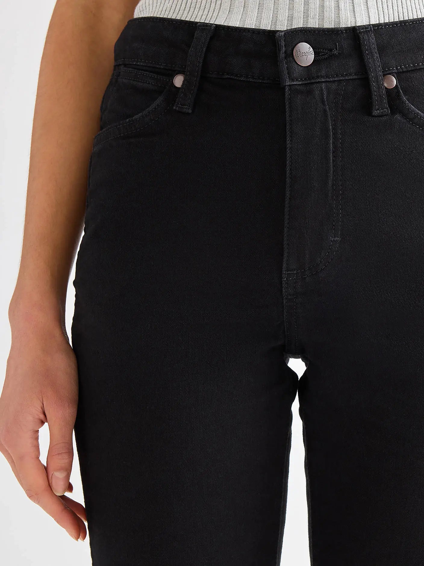DAMSKIE SPODNIE WRANGLER STRAIGHT BLACK 112381069