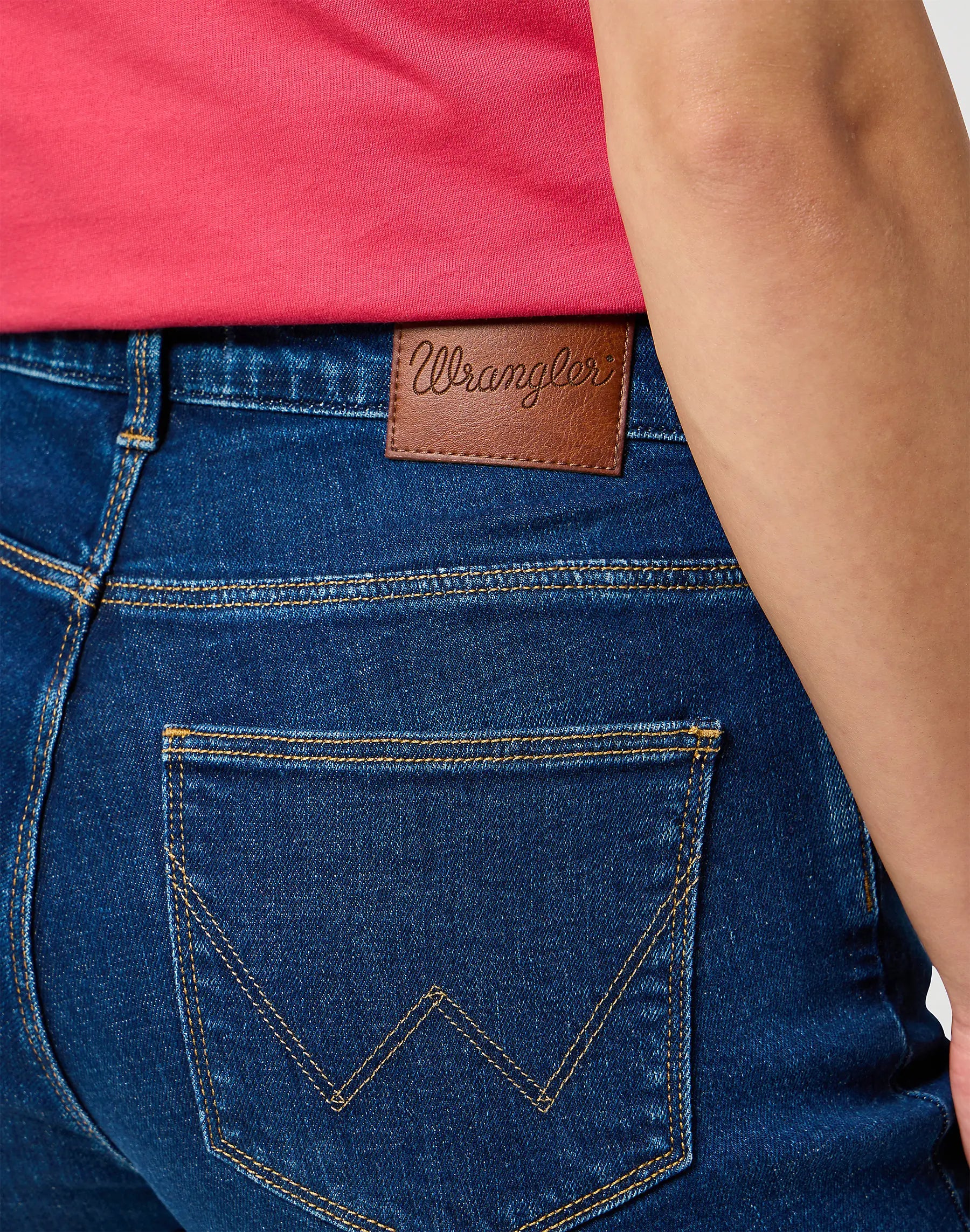 Damskie Spodnie Wrangler Straight Crisp Canvas 112355305