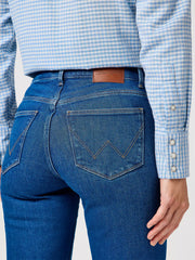 DAMSKIE SPODNIE WRANGLER STRAIGHT GENUINE WEAR 112362631