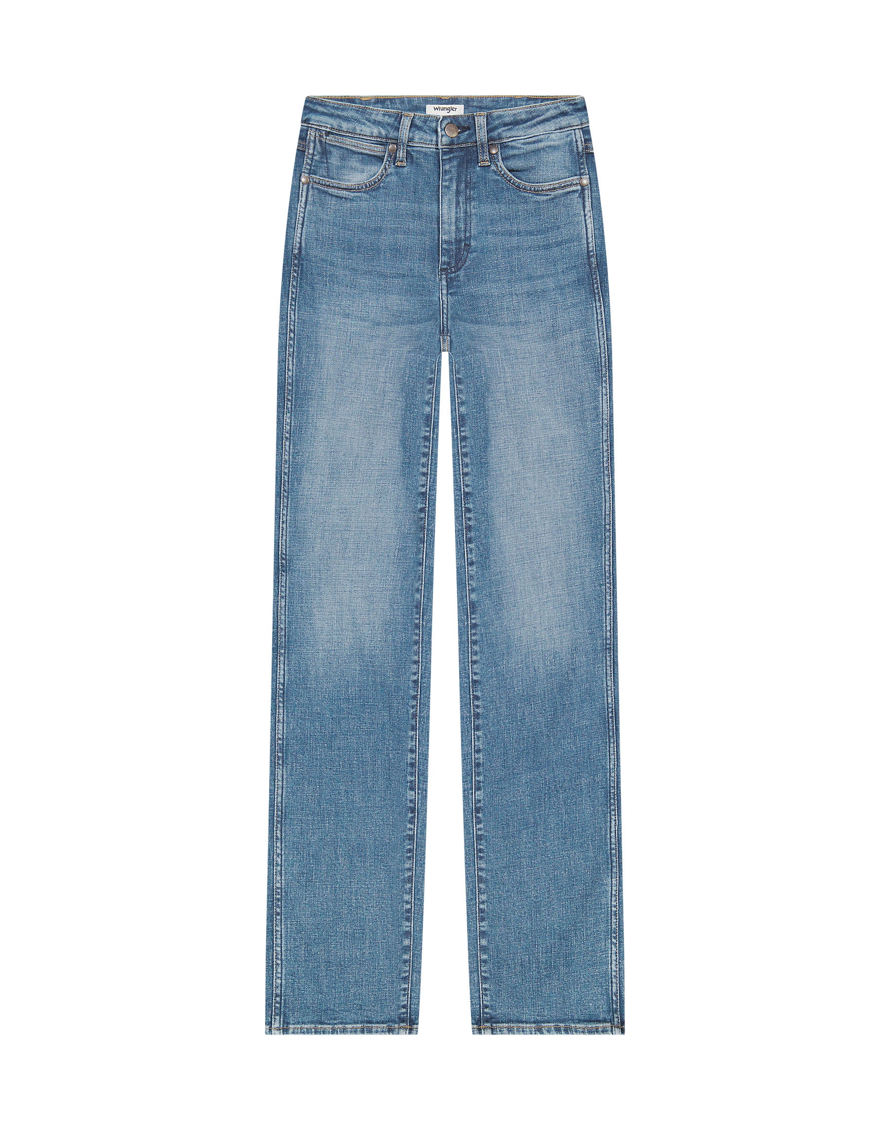 Damskie Spodnie Wrangler Straight Indigo Valley 112371169