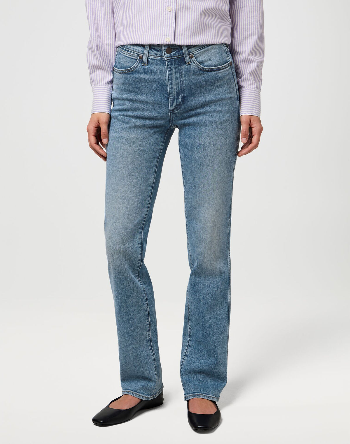 Damskie Spodnie Wrangler Straight Indigo Valley 112371169