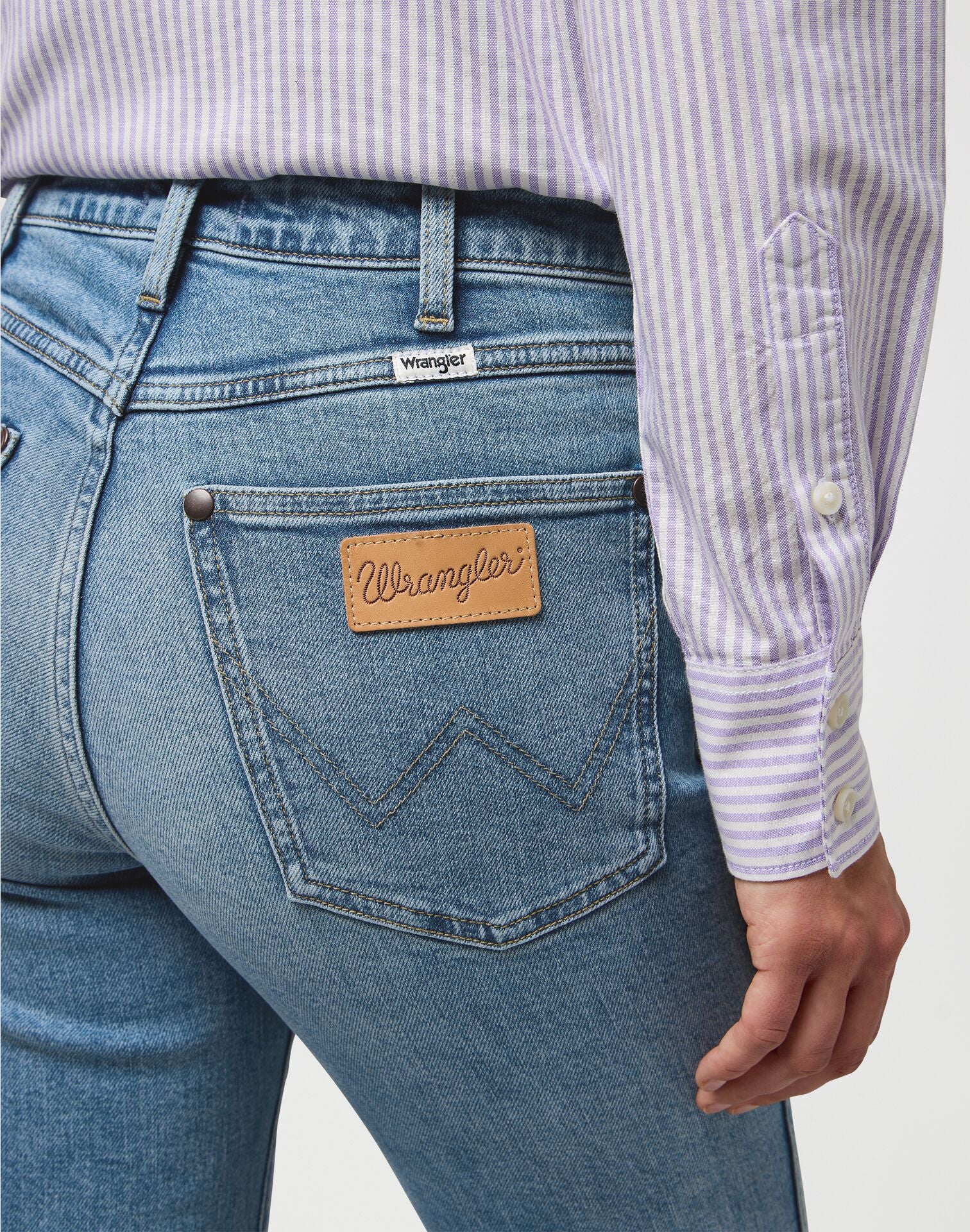 Damskie Spodnie Wrangler Straight Indigo Valley 112371169