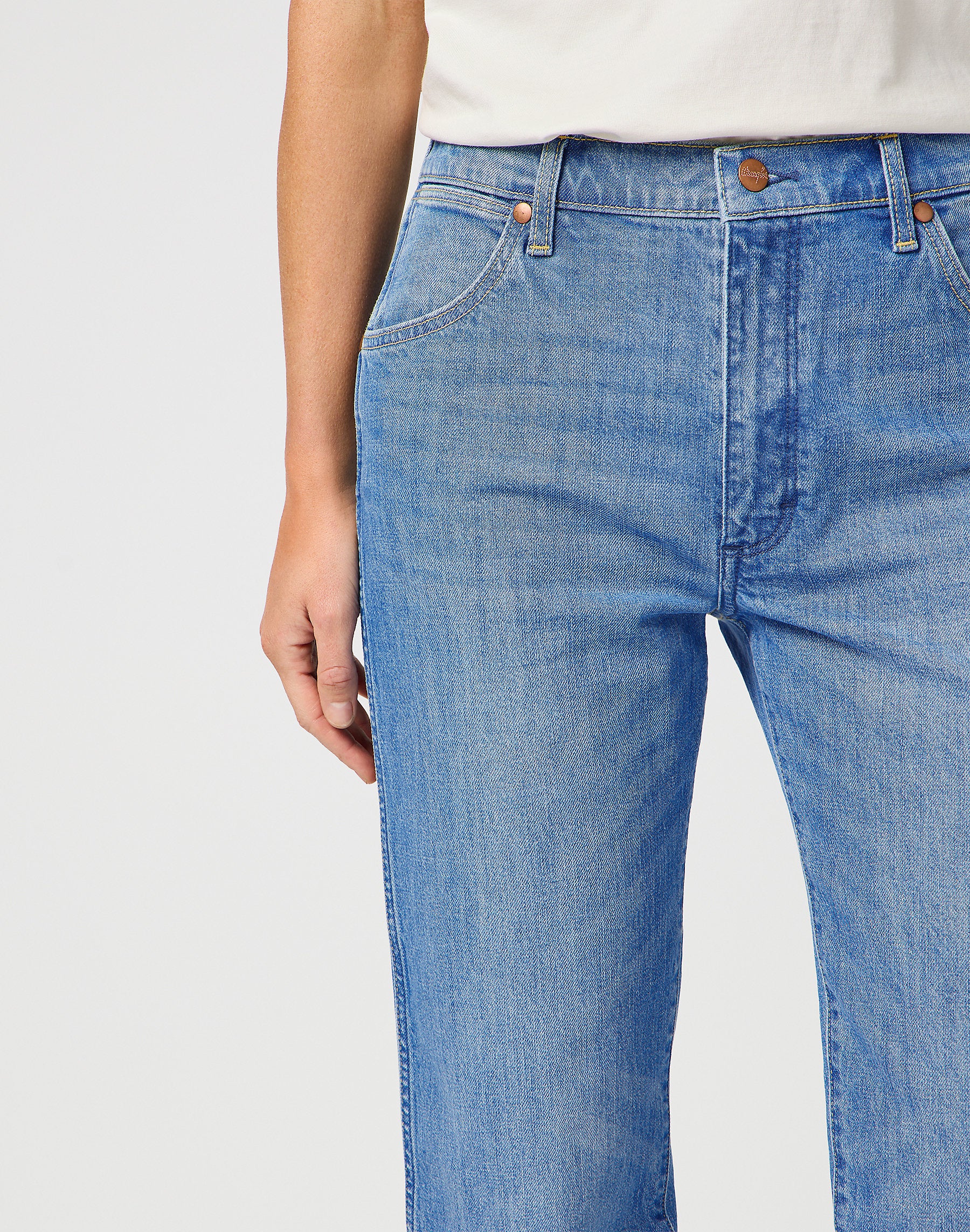 Damskie Spodnie Wrangler Sunset Baby Blue 112362617