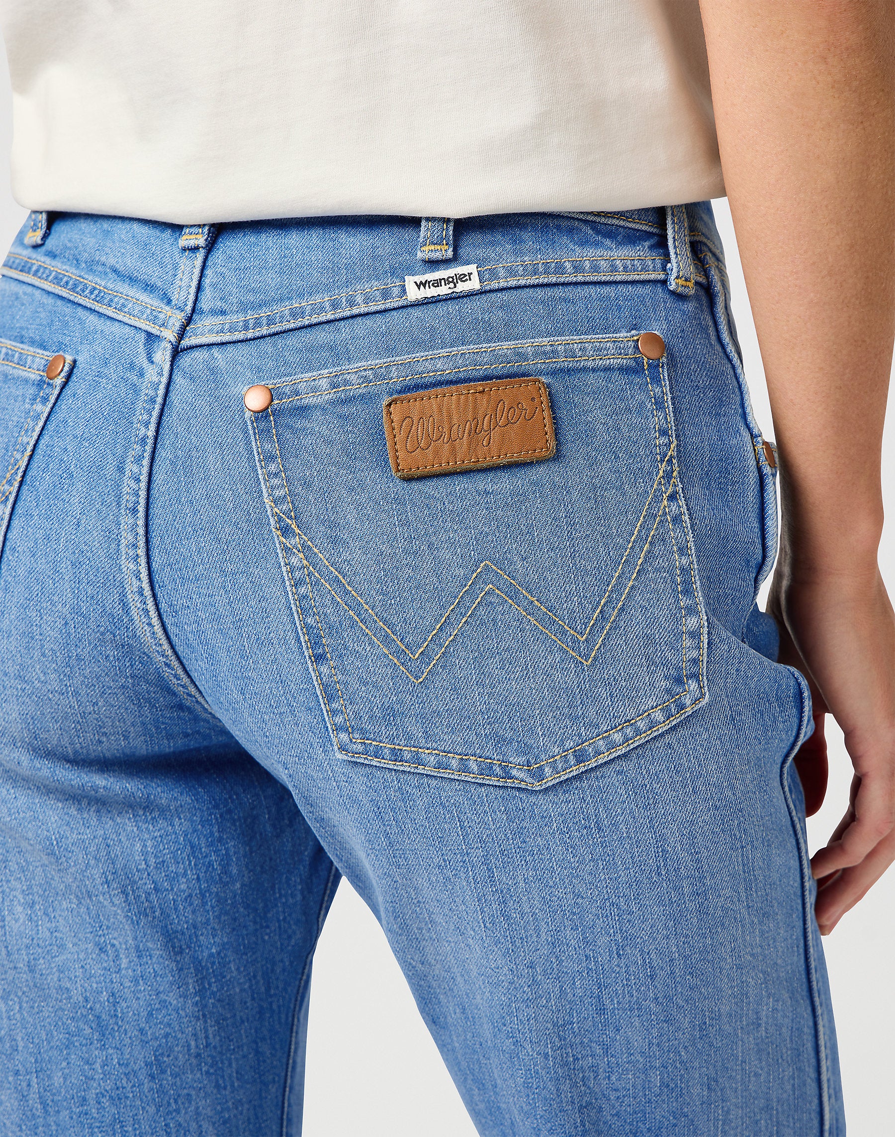 Damskie Spodnie Wrangler Sunset Baby Blue 112362617