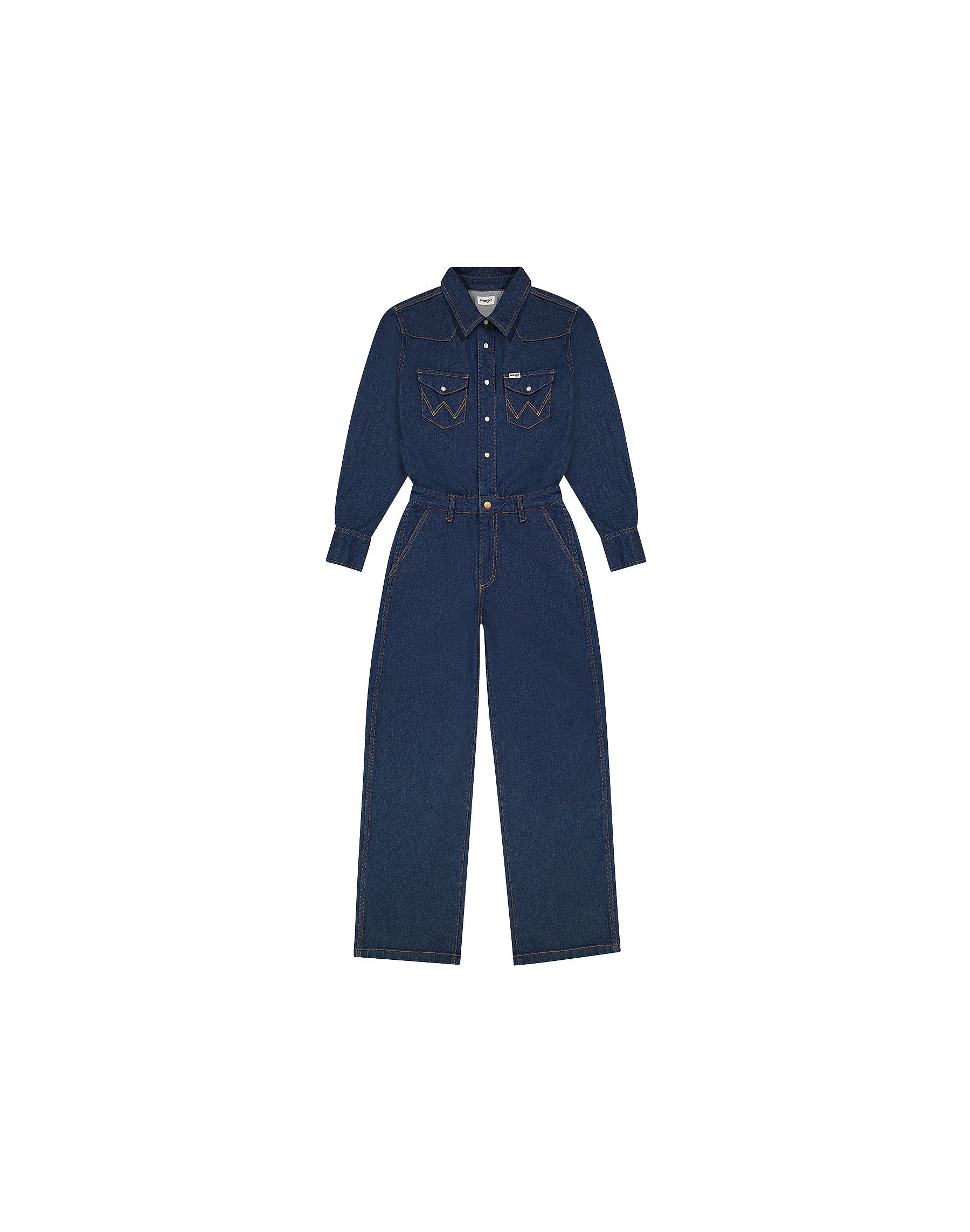 DAMSKIE SPODNIE WRANGLER TROUSER COVERALL AGED BLUE 112356439