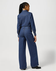 DAMSKIE SPODNIE WRANGLER TROUSER COVERALL AGED BLUE 112356439