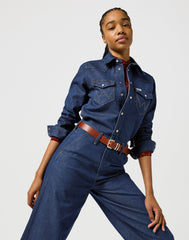 DAMSKIE SPODNIE WRANGLER TROUSER COVERALL AGED BLUE 112356439