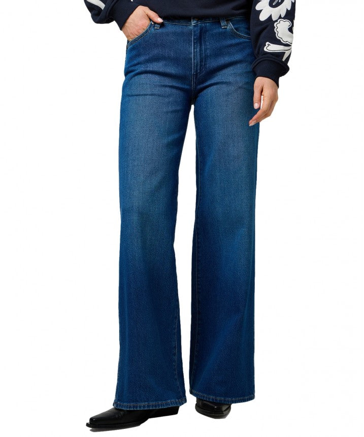 Damskie Spodnie Wrangler World Wide Mid Stone 112373000