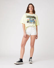 DAMSKIE SZORTY WRANGLER FESTIVAL SHORT WHITE SAND W26F-HQ-29X 112128027